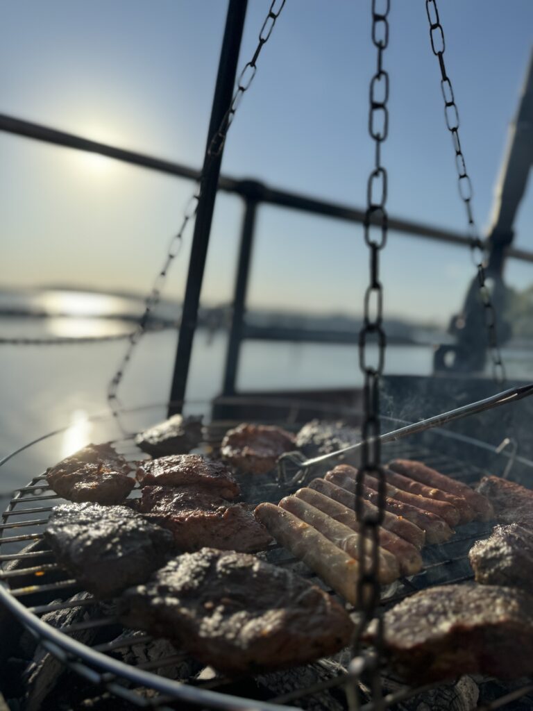 Barbecueën op zeilschip Pegasus