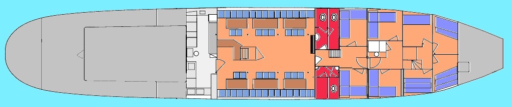 Het plattegrond van de Morgenster - dagverblijf en hutten