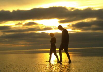 nil-desperandum-wadwandeling Gasten aan het wad wandelen