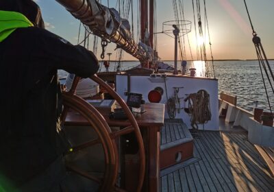 amazone-dek Uitzicht vanaf scheepsdek in poolgebied Antarctica