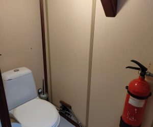 Sanitair aan boord van expeditieschip Antarctica