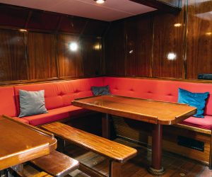 Noorderlicht interior saloon seating area onboard