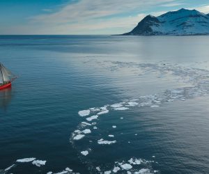 Noorderlicht sailing Svalbard glacier