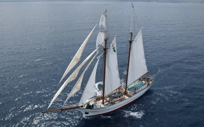 Tallship zeilen in de Middellandse Zee