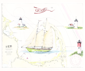 Een kunstvolle tekening van de Quadra